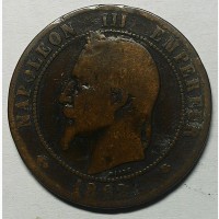 Франция 10 сантим 1862 год