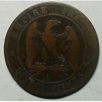 Франция 10 сантим 1862 год