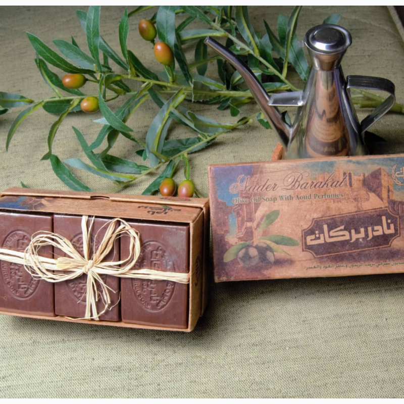 Подарочный набор Алеппское мыло с ароматом восточных духов Амбра и уд Не откажите себе