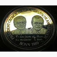Германия Медаль 1989 год СЕРЕБРО вес 25.9г дм. 40мм