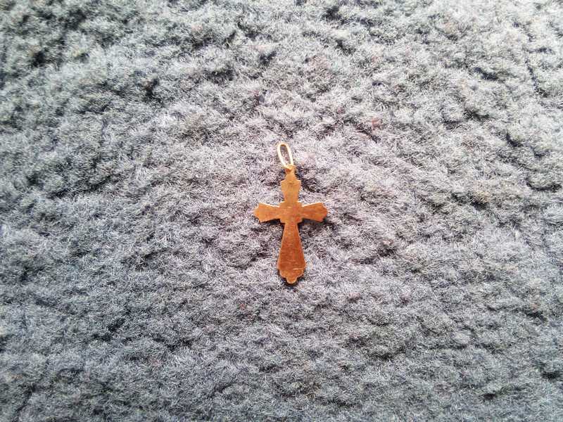 Фото 2. Продам золотой кулон-крестик (Иисус Христос) (б/у)