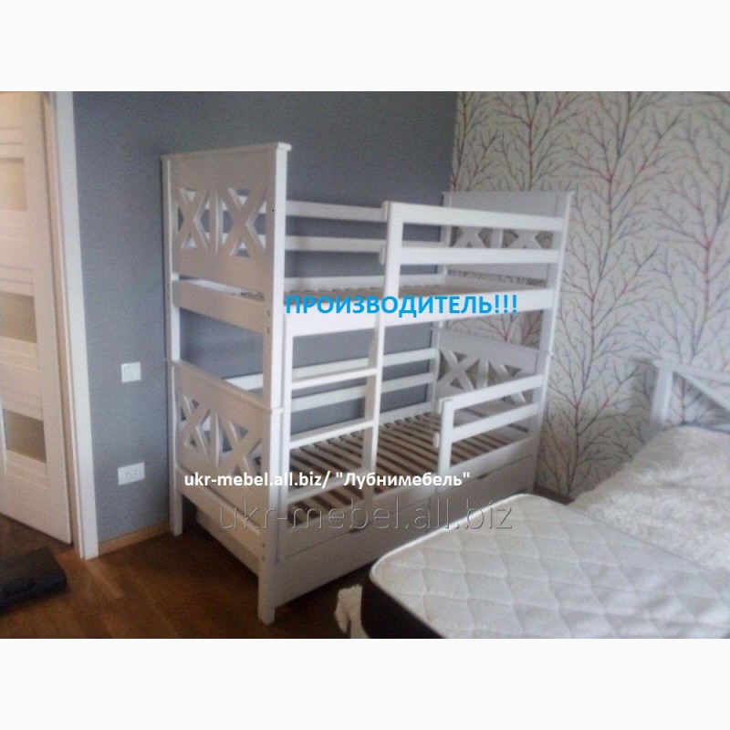 Фото 4. Кровать двухъярусная деревянная Тян, двоярусне (двоповерхове) ліжко
