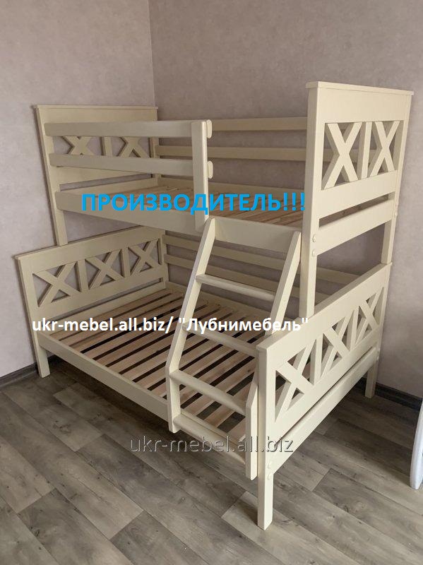 Фото 6. Кровать двухъярусная деревянная Тян, двоярусне (двоповерхове) ліжко