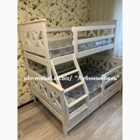 Кровать двухъярусная деревянная Тян, двоярусне (двоповерхове) ліжко