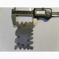 Шаблон для измерения углов заточки инструмента размер 85х55х3 мм