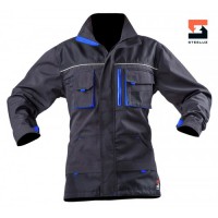 Куртка рабочая Steeluz, темно-серая из синими вставками