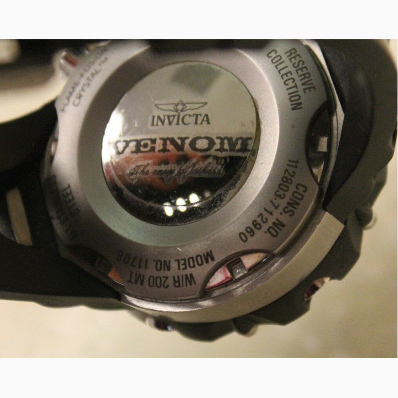 Фото 7. Швейцарский хронограф, дайверские часы Invicta 11708 Venom II ОРИГИНАЛ