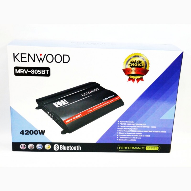 Фото 4. Автомобильный усилитель звука Kenwood MRV-805BT + USB 4200Вт 4х канальный Bluetooth