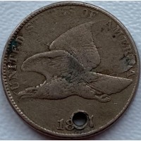 США 1 цент 1857 год РЕДКАЯ