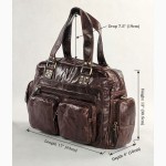 Продается большая стильная кожаная сумка тревелбег, винтажная кожа, унисекс
