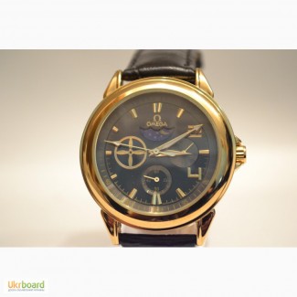 Непревзойдённые мужские часы Omega Skeleton (Black Gold),гарантия