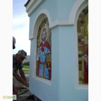 Иконы из мозаики для наружного оформления храма