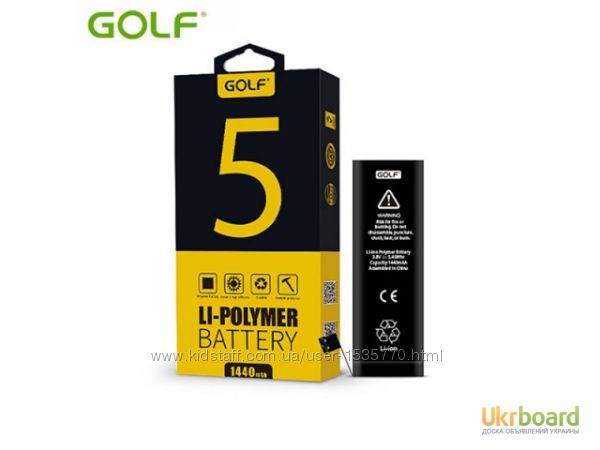 Фото 6. Аккумулятор Golf iPhone 6 Plus (2915 mAh) iPhone 5S (1560 mAh) iPhone 5 (1440 mAh)
