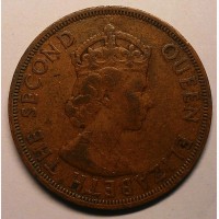 Восточные Карибы, 2 цента 1962 год дм. 30, 5 мм, вес 9, 55 г