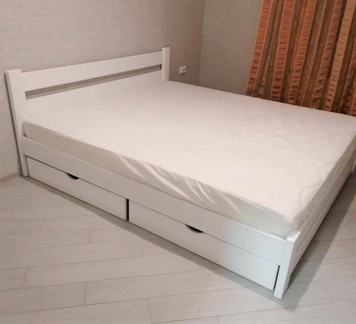 Фото 3. Деревяне двоспальне ліжко Мока арт від виробника