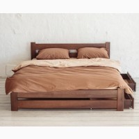 Деревяне двоспальне ліжко Мока арт від виробника