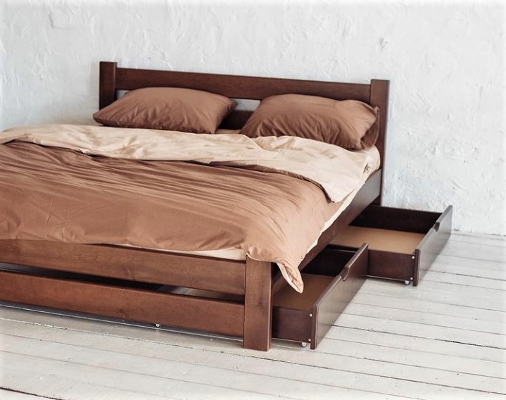 Фото 7. Деревяне двоспальне ліжко Мока арт від виробника