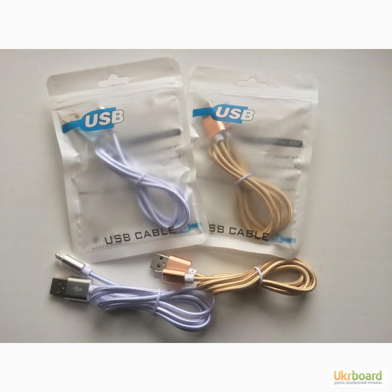Фото 3. ПРОЧНЫЙ кабель USB, зарядка, шнур для iphone 5, 5S, 6, 6+ айфон, iPad