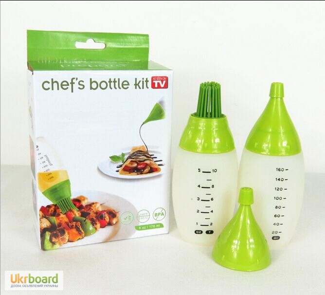 Фото 3. Комплект силиконовых бутылочек Chef Bottle Kit