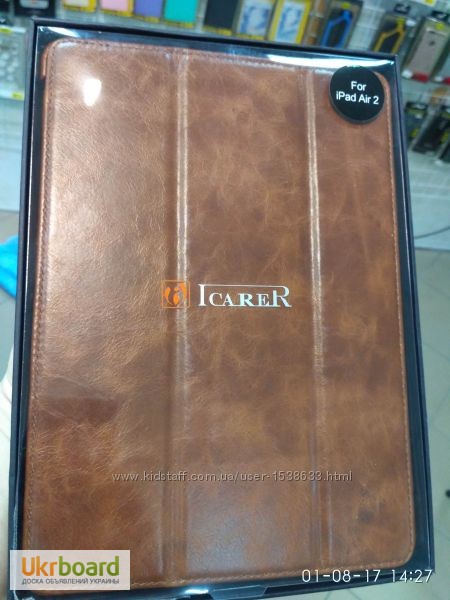 Фото 10. Кожаный чехол Icarer для iPad Air 2 Кожаный чехол-книжка Icarer из натуральной кожи