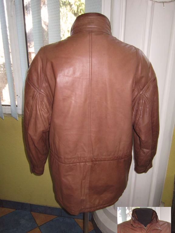 Фото 3. Утеплённая кожаная мужская куртка UOMO CLUB. Лот 313