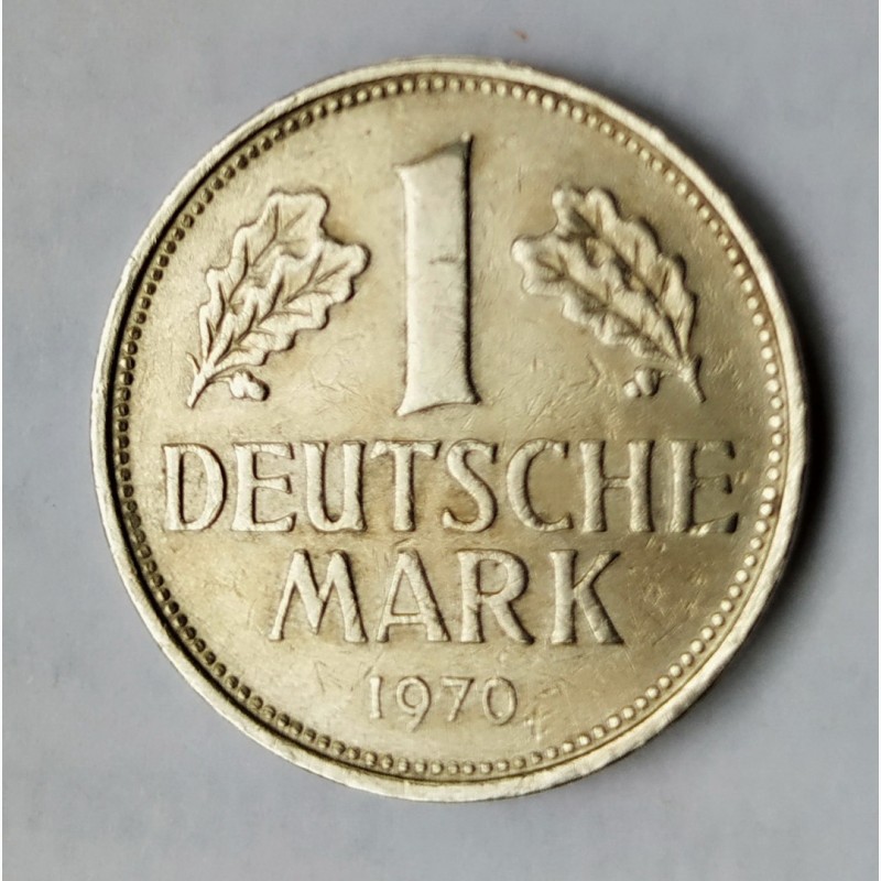 Фото 3. Монеты.Страна deutschland, 1 deutsche mark 1959 f и 1970 D