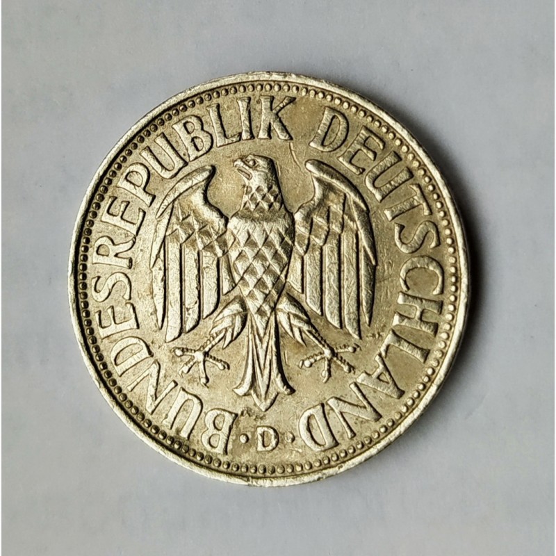 Фото 4. Монеты.Страна deutschland, 1 deutsche mark 1959 f и 1970 D