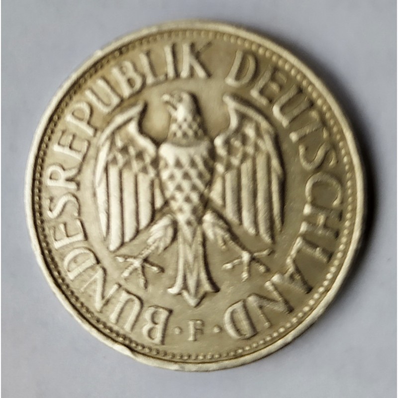 Фото 2. Монеты.Страна deutschland, 1 deutsche mark 1959 f и 1970 D