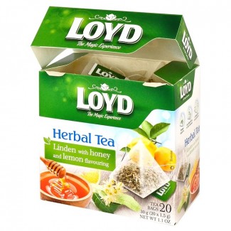 Чай травяной Loyd Липовый с Медом и Лимоном в пирамидках
