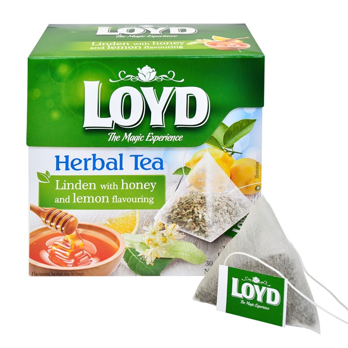 Фото 2. Чай травяной Loyd Липовый с Медом и Лимоном в пирамидках
