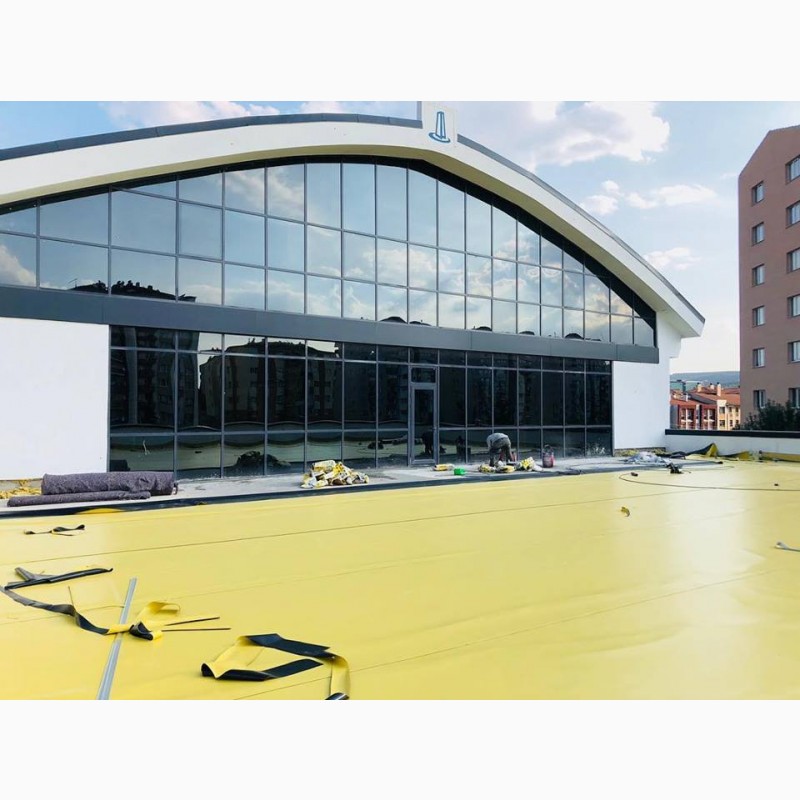 Фото 3. Пвх мембрана гідроізоляційна Rooftop Торговой марки Tetto желто-черна