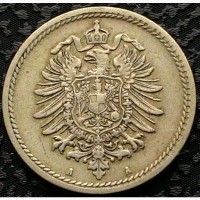 Германия 5 пфеннигов 1875 год СОХРАН