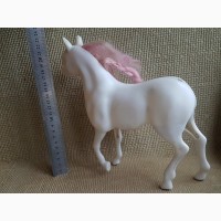 Игрушка, Конь белый, большой, пластик, высота 23см