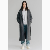 Женское пальто-халат Season Грэйс серого цвета