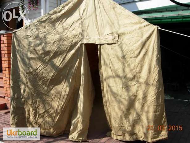 Фото 10. Палатка лагерная армейская, навесы, тенты брезентовые