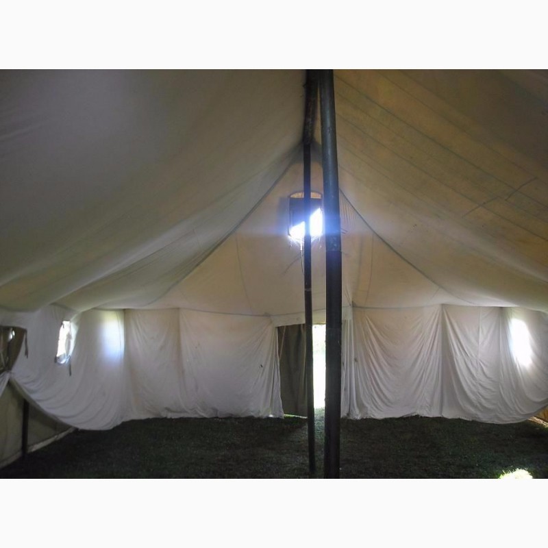 Фото 15. Палатка лагерная армейская, навесы, тенты брезентовые
