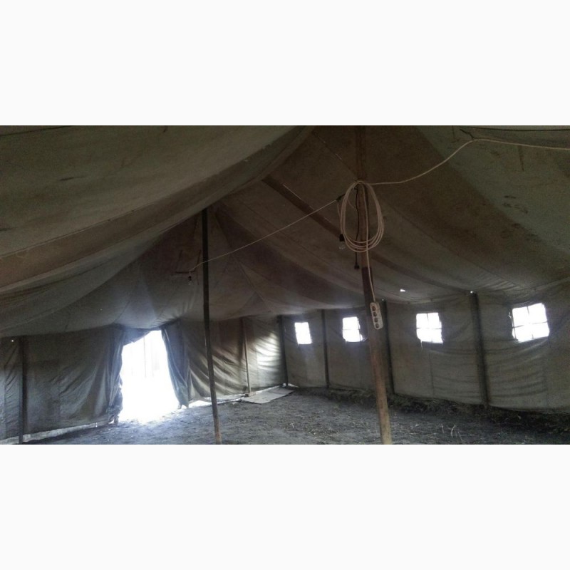 Фото 18. Палатка лагерная армейская, навесы, тенты брезентовые