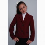 Пиджак школьный для девочки М-515 бордовый рост 122-170