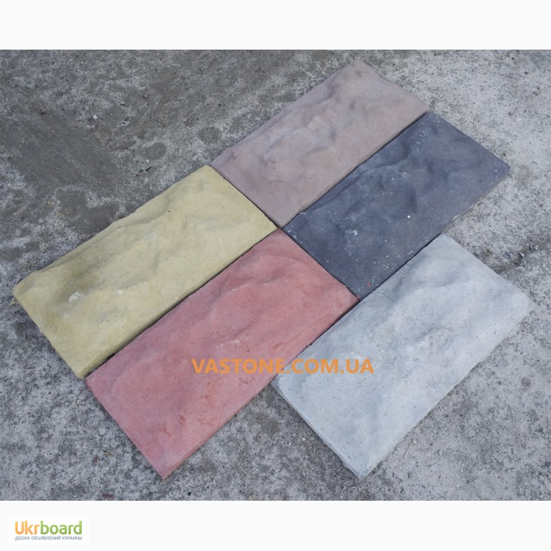 Фото 2. Фасадная бетонная плитка, облицовочная, цокольная, искусственный камень
