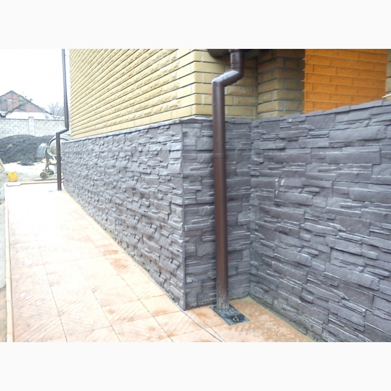 Фото 9. Фасадная бетонная плитка, облицовочная, цокольная, искусственный камень