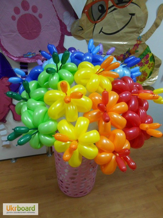 Фото 6. Цветы и букеты из воздушных шаров