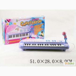 Синтезатор детский, 8 видов инструм., 22 песни, акомпонимент, караоке, запись, JXT88016