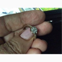 Кольцо из комбинированного золота с бриллиантами 0.40 карата
