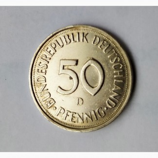 Монета.Страна Республика Германия, 50 пфенниг 1991