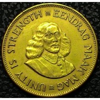 ЮАР 1 цент 1961 г. Латунь, дм. 31 мм, вес 9, 45 г