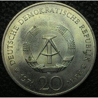 Германия 20 марок 1971 Генрих Манн