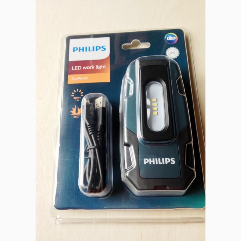 Инспекционный LED фонарь Philips RC320B1 EcoPro20 с фонарик лампа USB