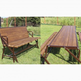 Скамейка садовая, мебель - трансформер: стол и две лавочки