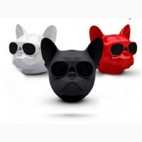 Аудио-колонка голова собаки в очках бульдог (Bluetooth) Портативная Bluetooth Колонка