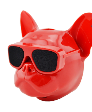 Фото 13. Аудио-колонка голова собаки в очках бульдог (Bluetooth) Портативная Bluetooth Колонка